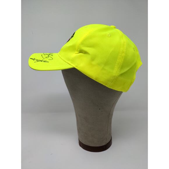 Autographed Friends of the Fox Hat Embroidered Strapback Yellow 2 Signatures - Picture 6 of 12